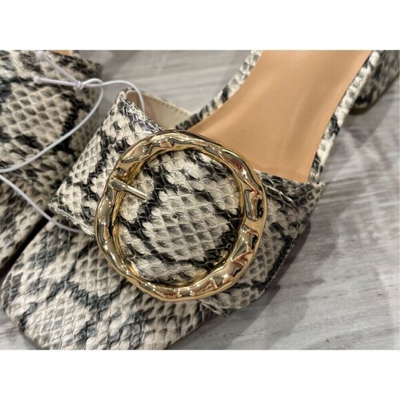 A New Day snake skin mule heels size 6.5 - Picture 4 of 10